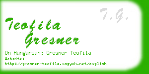 teofila gresner business card